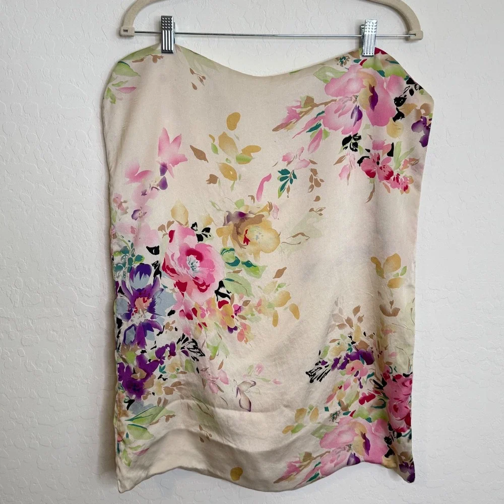 SLPBABY Women 100% Mulberry Silk Pillow Case Cream Floral Zipper Side Classy